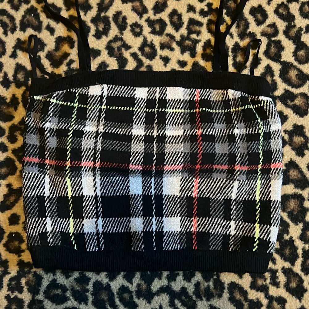 Alice and Olivia Christmas plaid tank